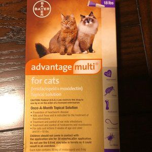 6 Pack Cat Flea Treatment for over 9 lbs